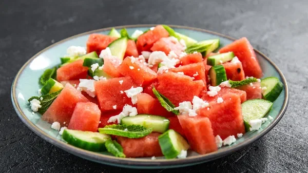 Salade "bikini" pastèque et concombre