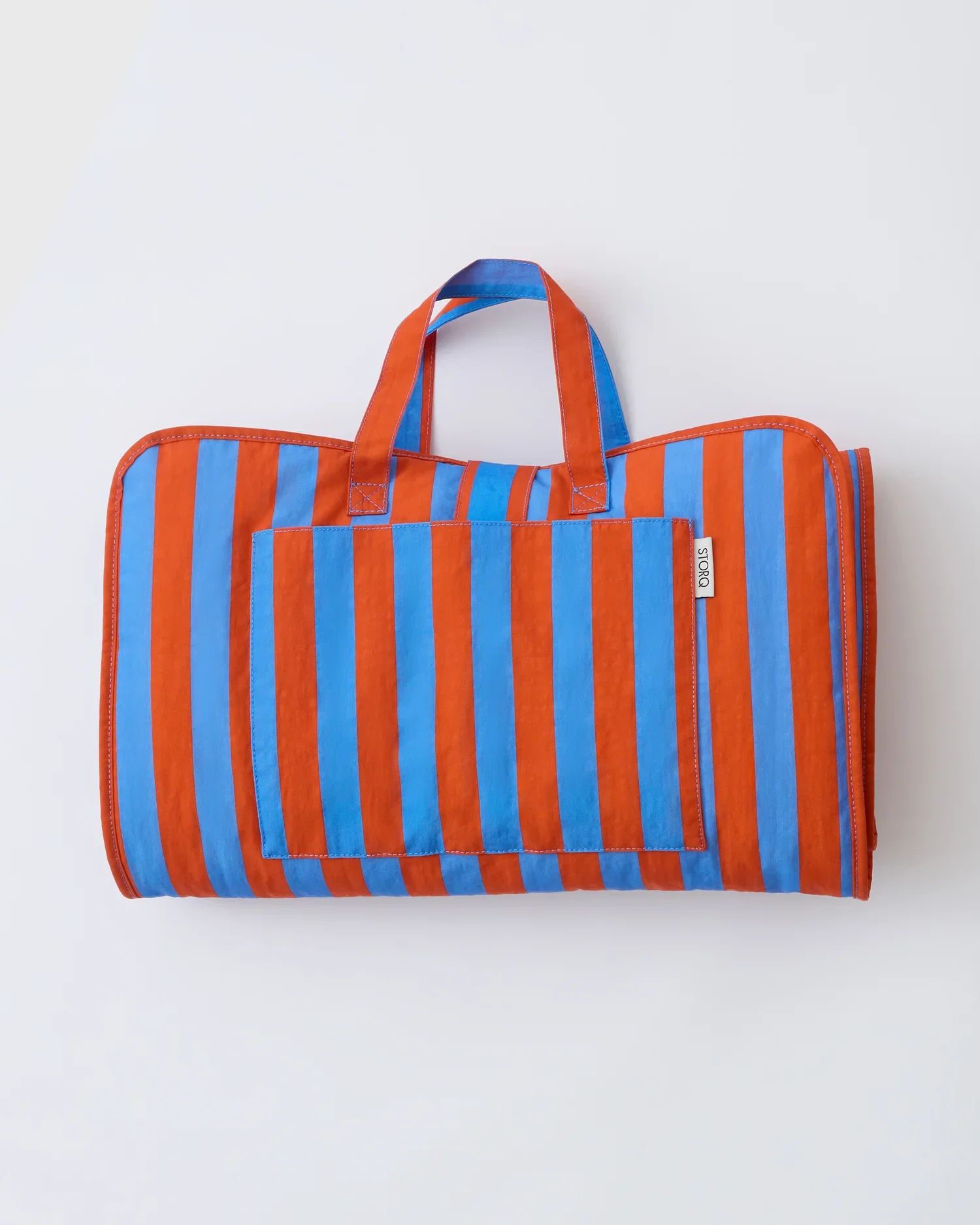 Image of Cool Kid Nap Mat | Blue & Rust Stripe