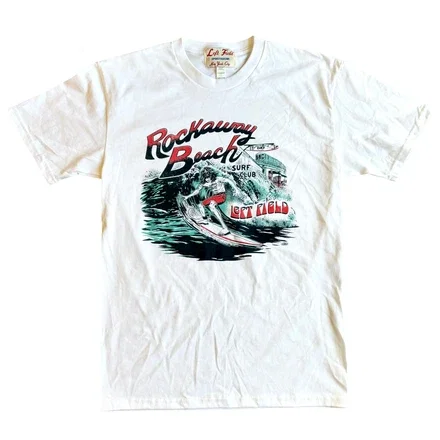 Left Field x Rockaway Beach Surf Club Cotton White Crew (check sizing specs)