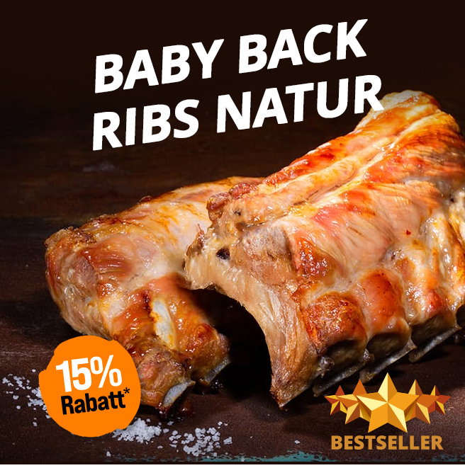 15% Rabatt - Baby Back Ribs natur