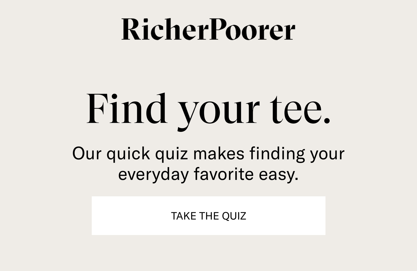 Find your tee. [TAKE THE QUIZ]