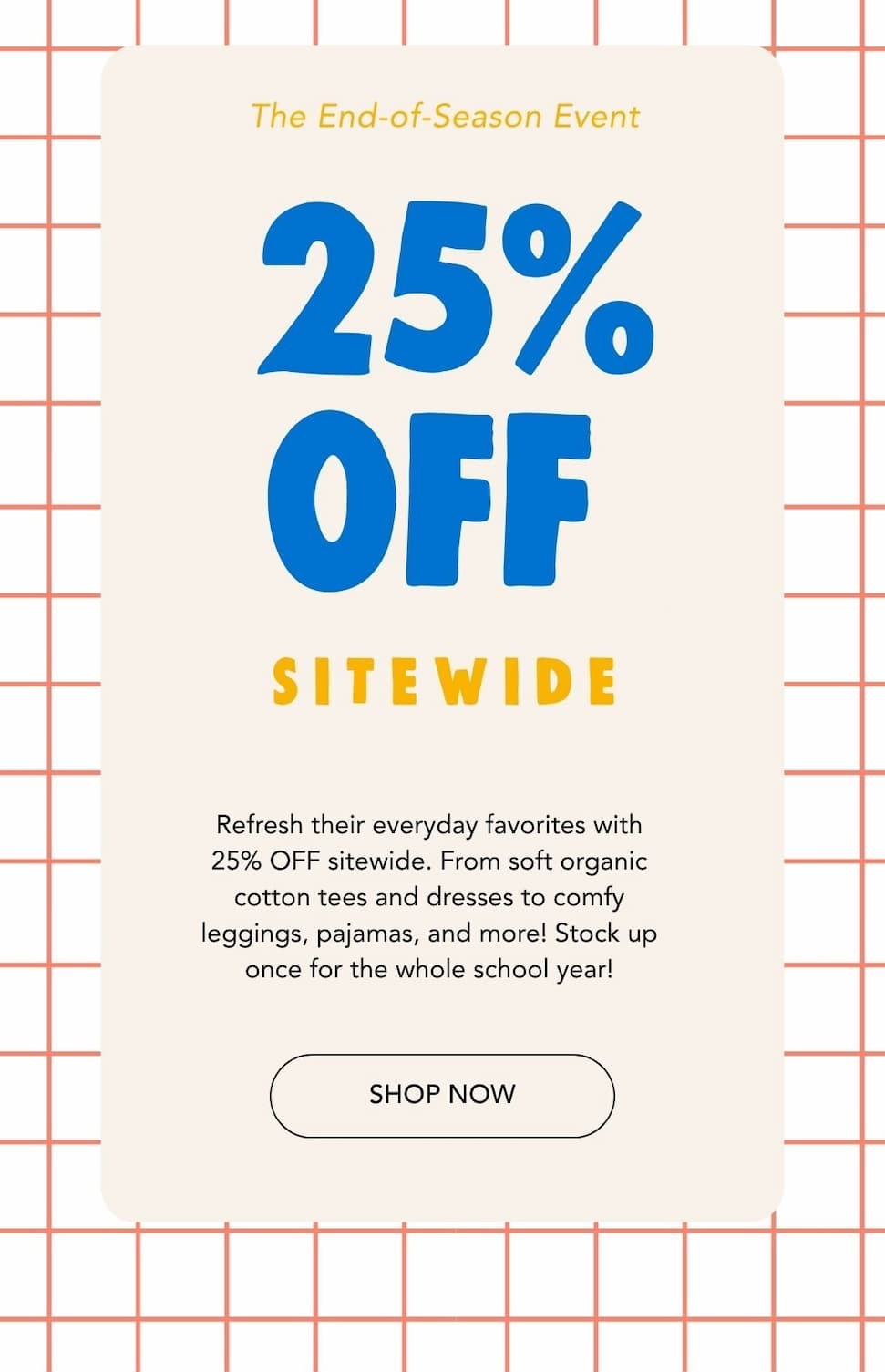 SHOP 25% OFF SITEWIDE