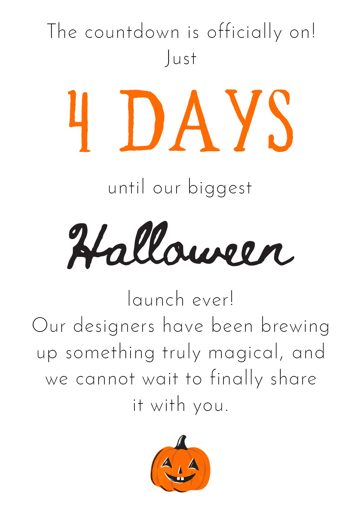 4 Days to Halloween launch! 