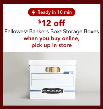$12 off fellowes bankers storage boxes
