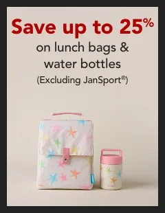 save up to 25% on lunch bags & water bottles