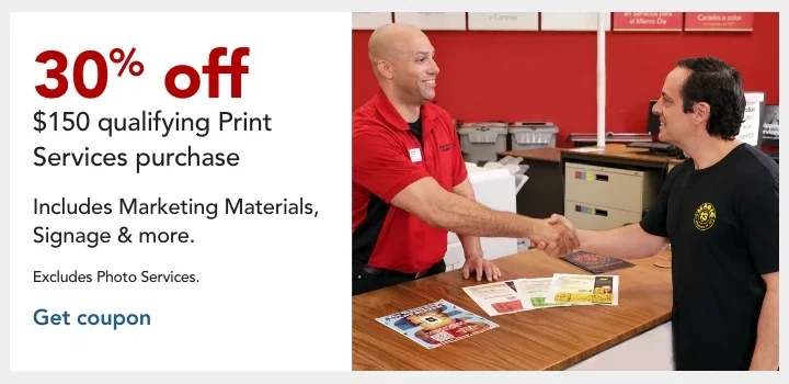 30% off $150 qualifying print services
