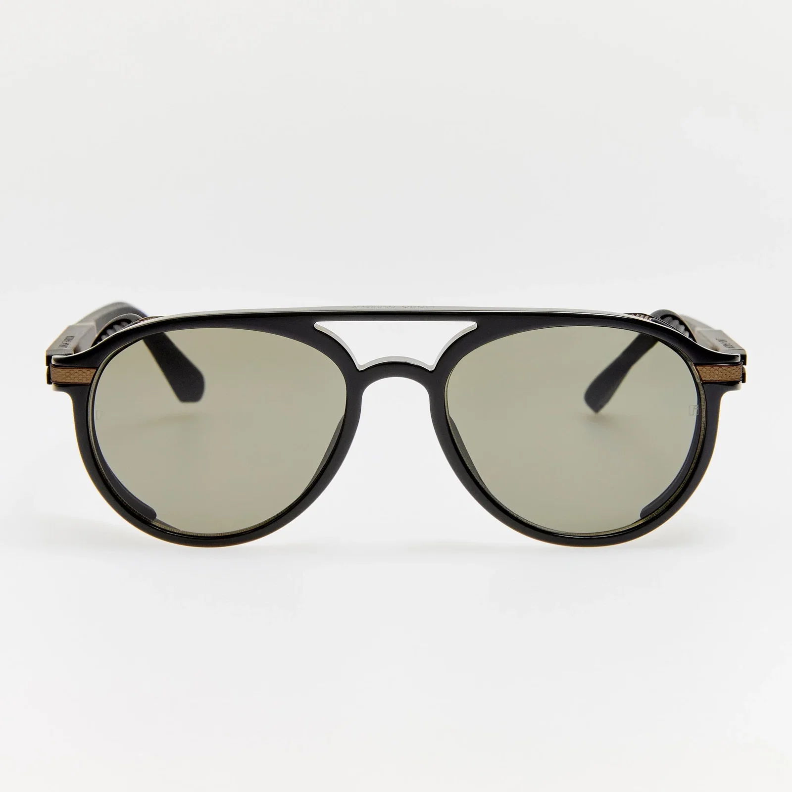 Image of Sutton Explorer Sunglasses in Matt Nickel and Black