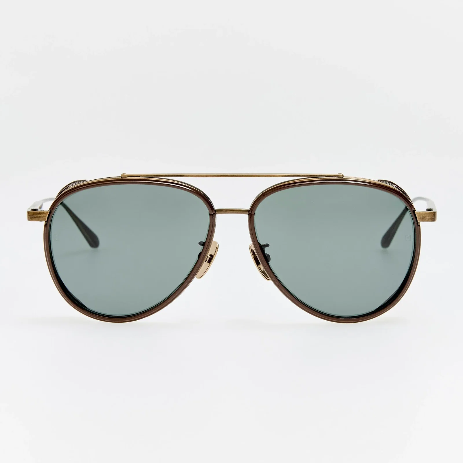 Image of Cortes Explorer Sunglasses in Antique Gold and Green