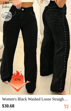 Women s Black Washed Loose...