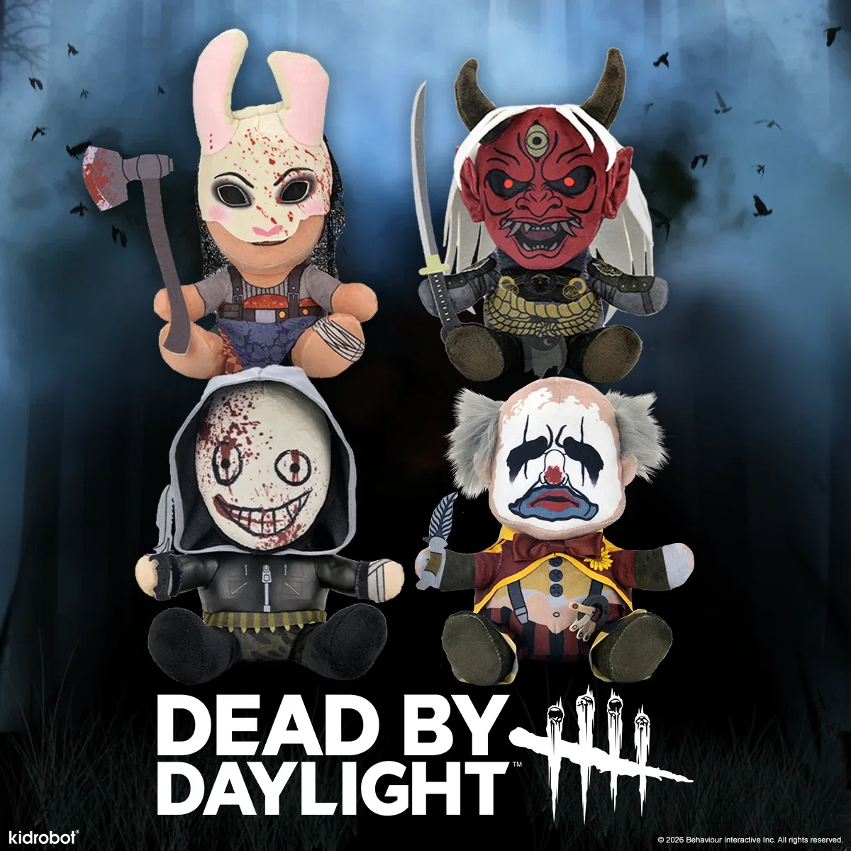 Image of Dead by Daylight – The Huntress, The Clown, The Legion & The Oni Phunny Plush 4-Pack Bundle (PRE-ORDER)
