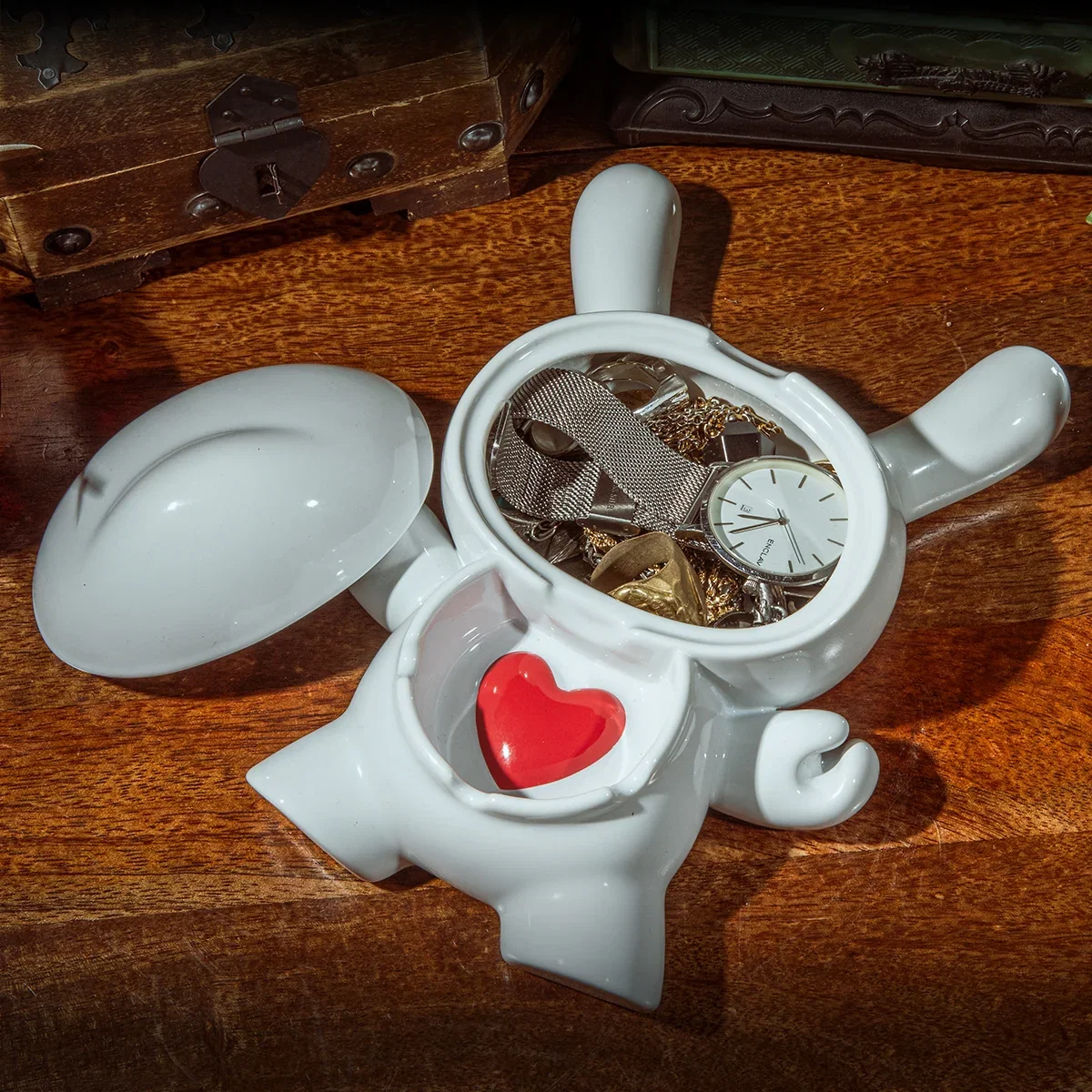 Image of L.I.E. (LOVE ISN’T EASY) Dunny Ceramic Ashtray: PURE Edition