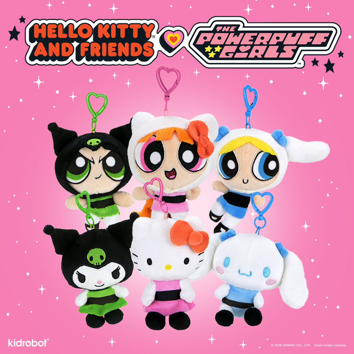 Hello Kitty® and Friends x The Powerpuff Girls - Blind Box Plush Charms (PRE-ORDER)