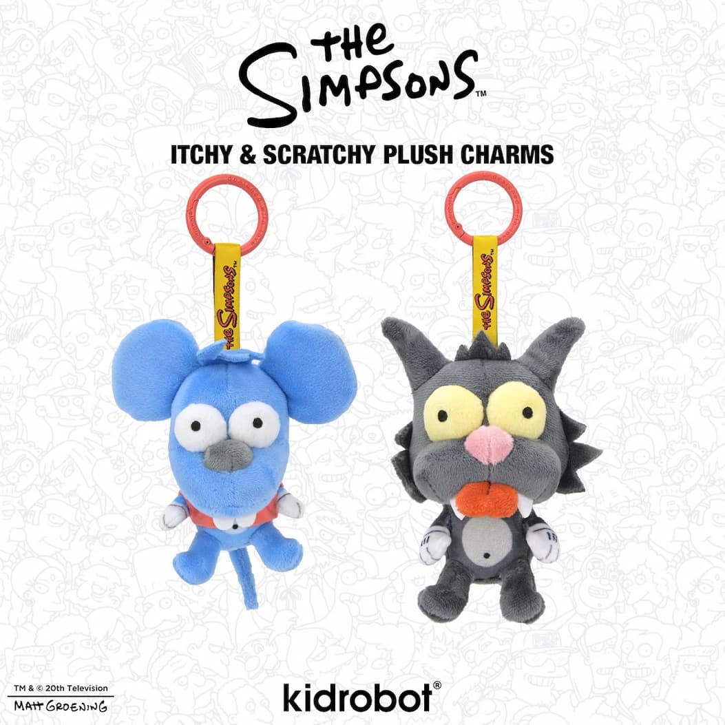 The Simpsons - Itchy & Scratchy Plush Charm Bundle 2-Pack (PRE-ORDER)