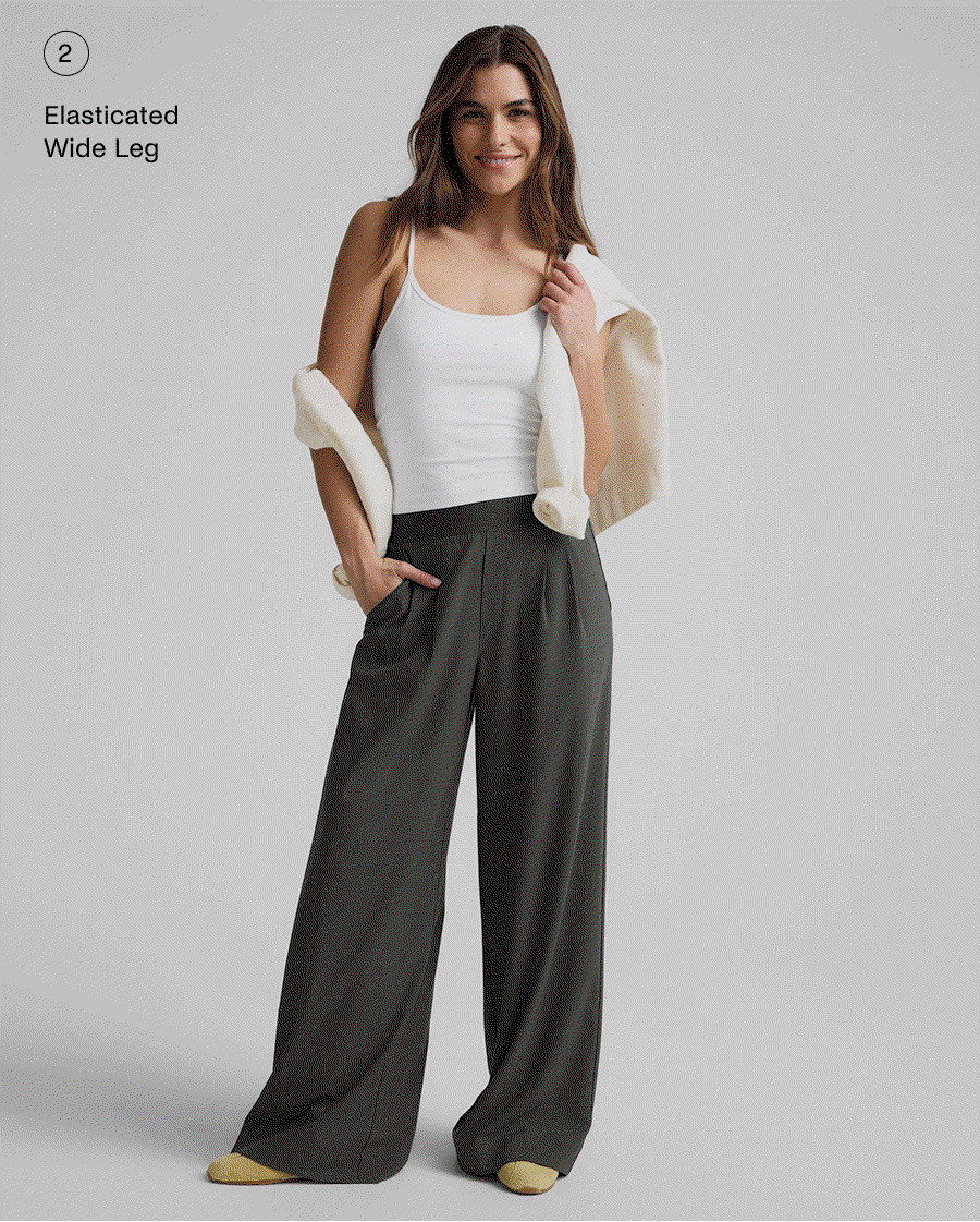 Elasticated Wide Leg Pant 31"