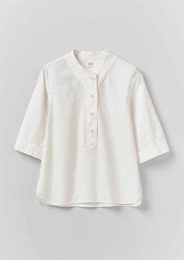 Applied Placket Cotton Linen Top