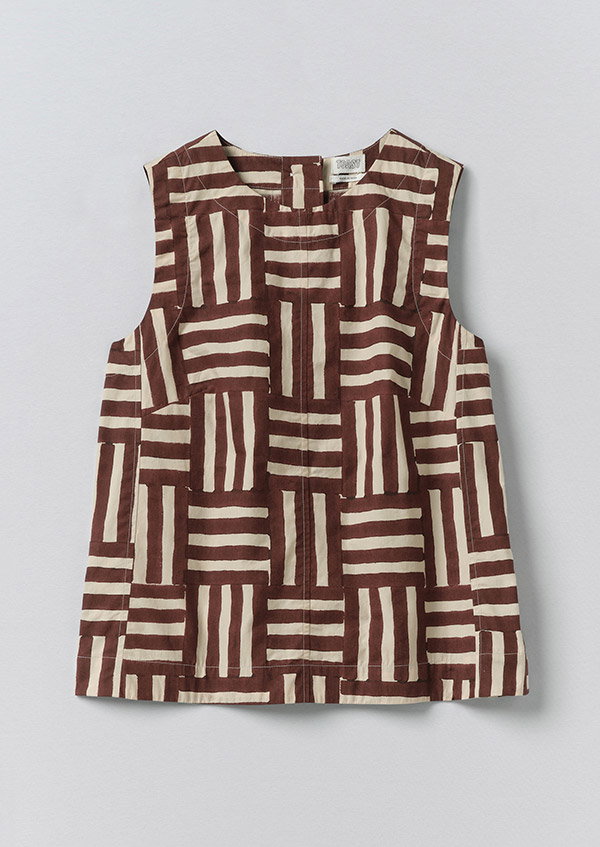Patchwork Stripe Block Print Top