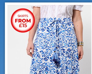 Skirts From £15 Shop Now