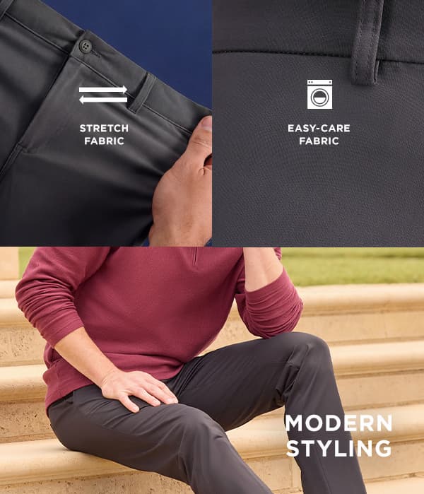Haggar Sport pants offer stretch and easy-care fabric