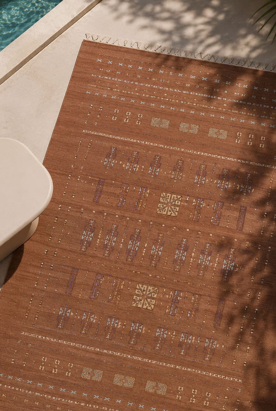 Tapis de sol Arsalane brun