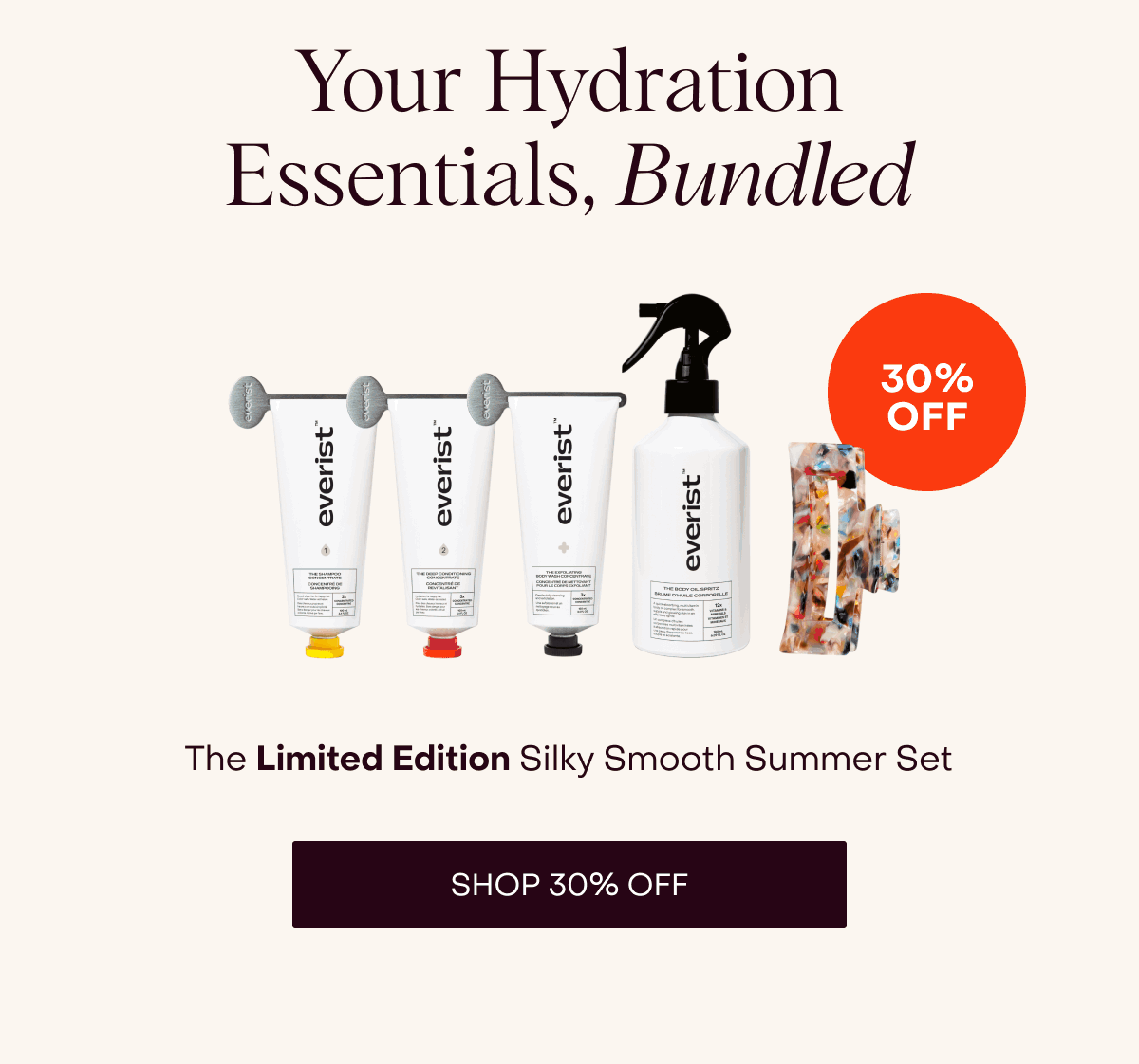 Your hydration essentials, bundled: The Limited Edition Silky Smooth Summer Set [SHOP 30% OFF]