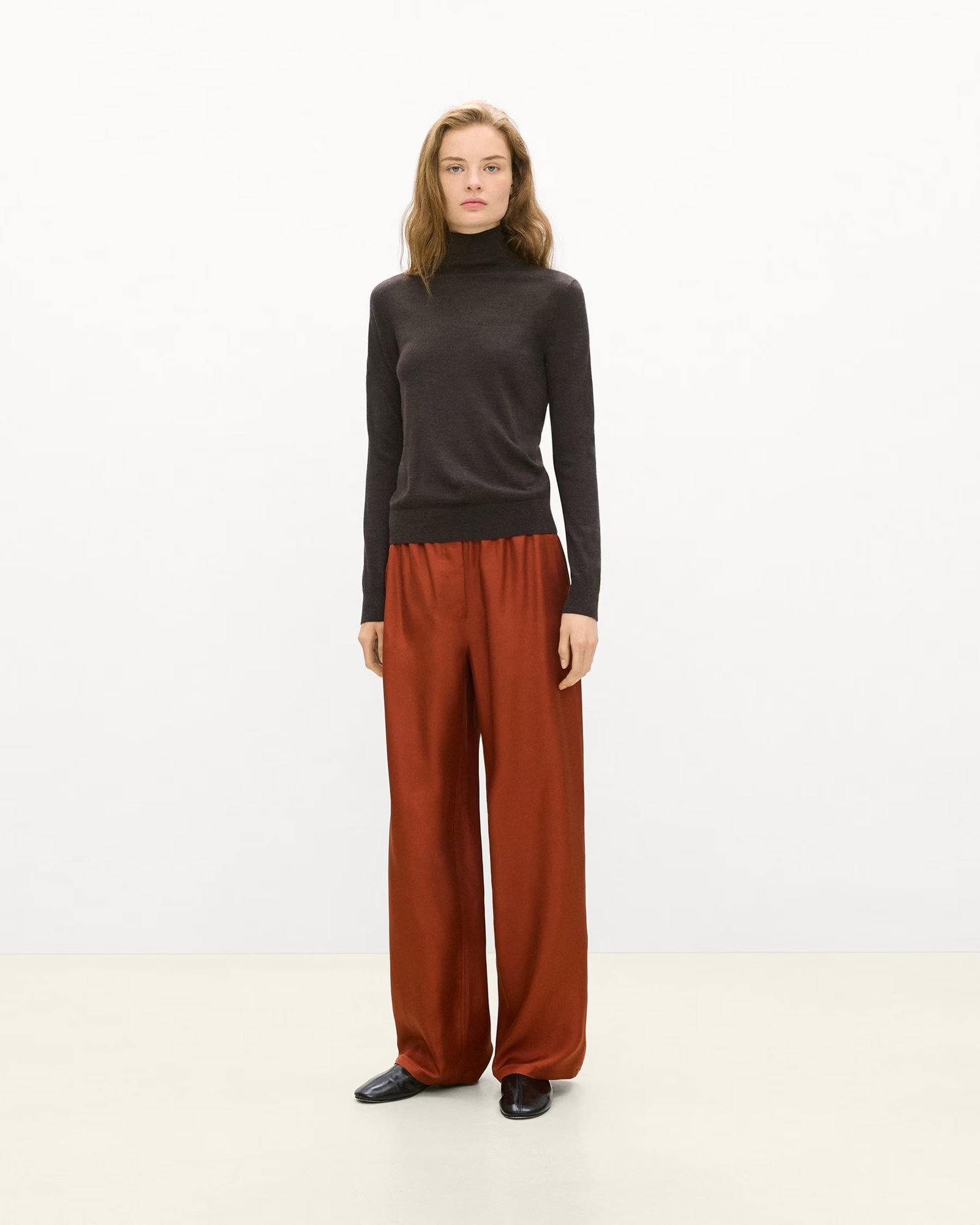 Flowy Trousers in Mod Silk Twill