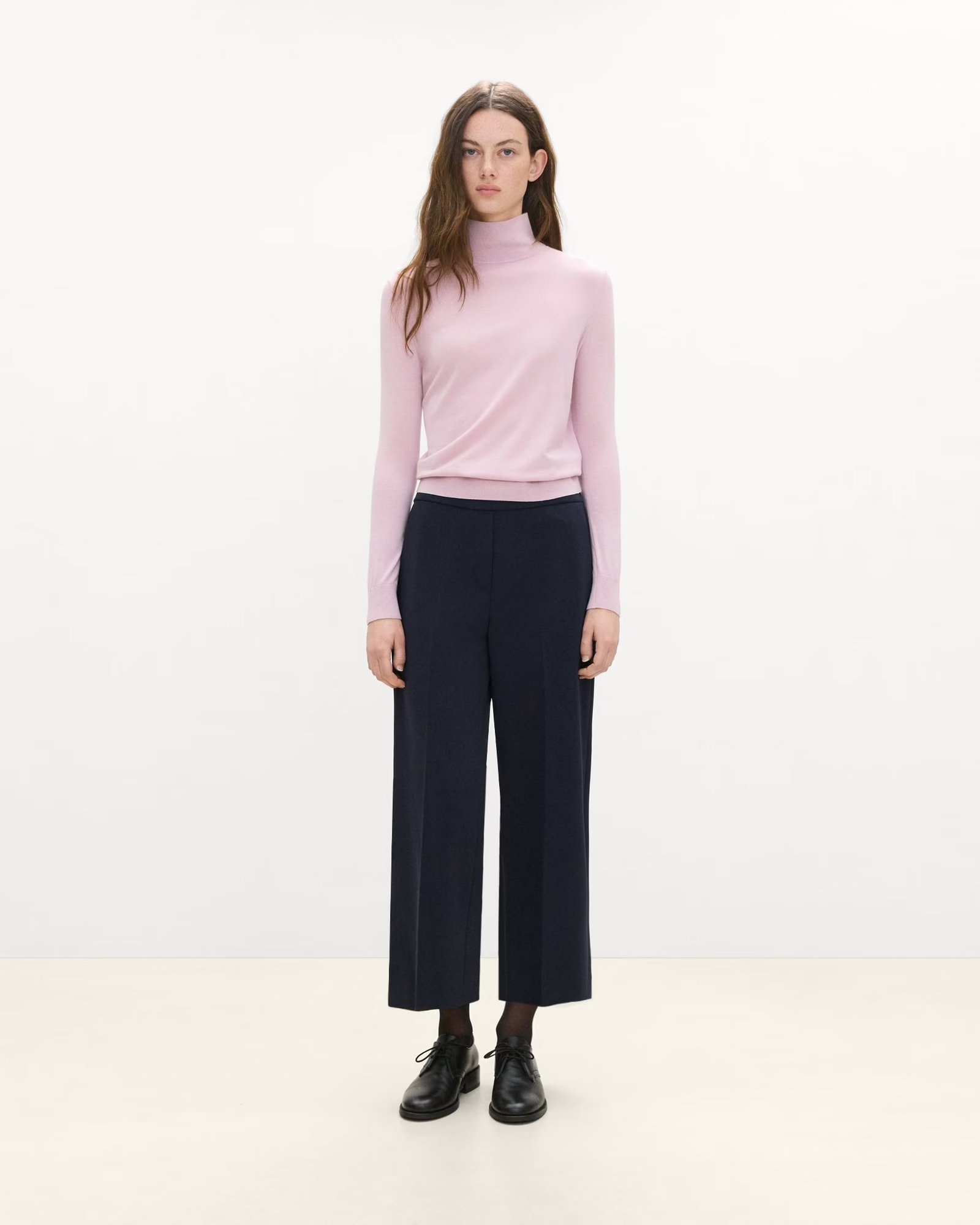 Classic Straight Pull-On Trousers in Admiral Crepe