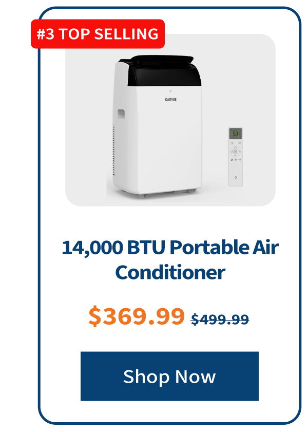 14,000 BTU Portable Air Conditioner with Dehumidifier & Fan