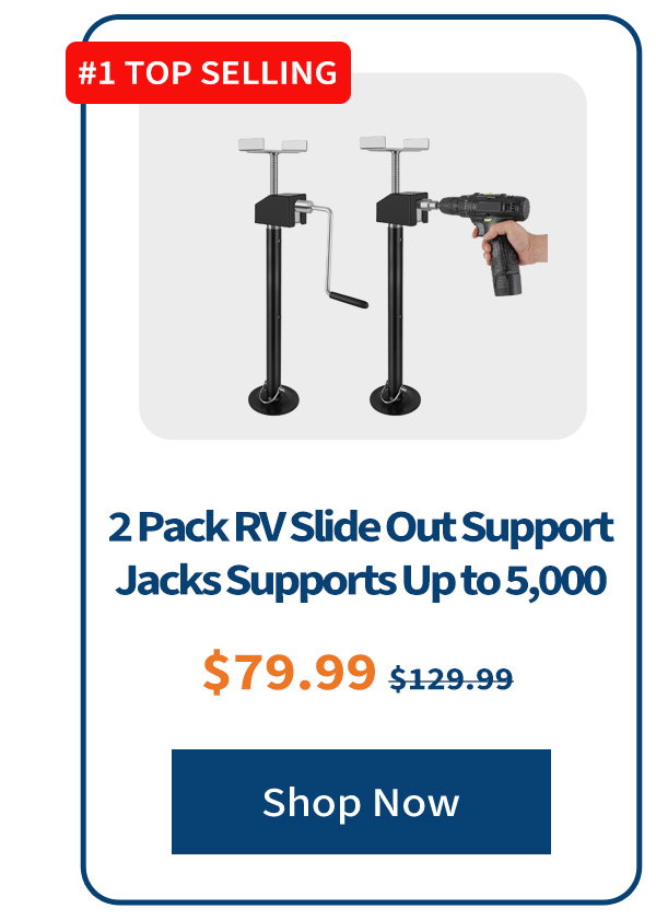 2 Pack RV Slide Out Support Jacks Supports Up to 5,000 lbs