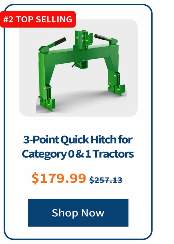 3-Point Quick Hitch for Category 0 & 1 Tractors