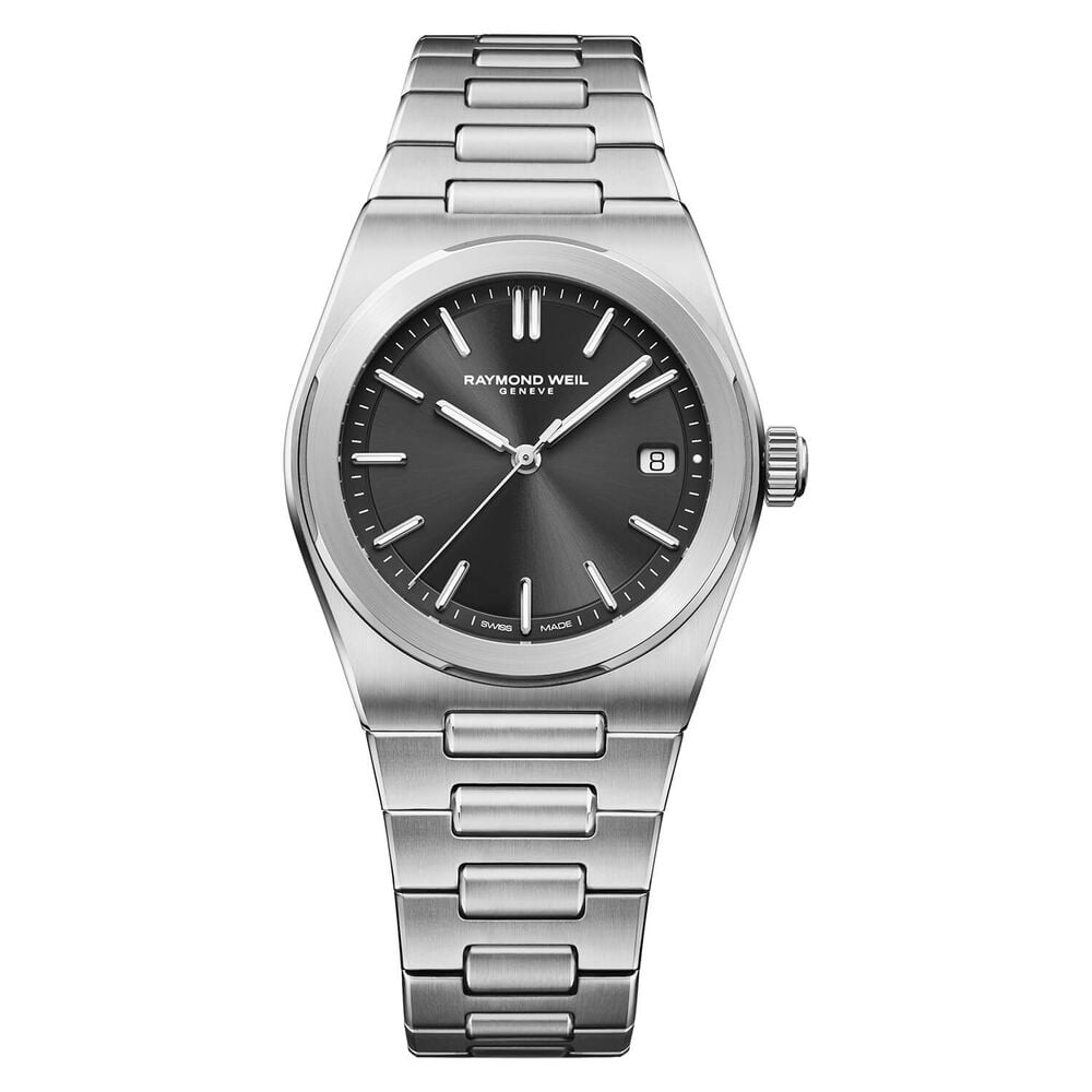 Raymond Weil A.R.T. 38mm Graphite Dial Steel Bracelet Watch 