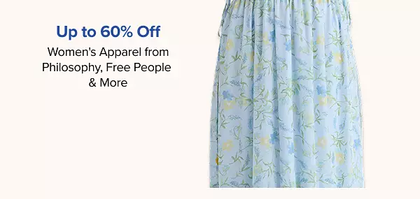 Up to 60% off womens apparel from Philosophy, Free People and more. Shop now. A blue dress with flower prints on it.