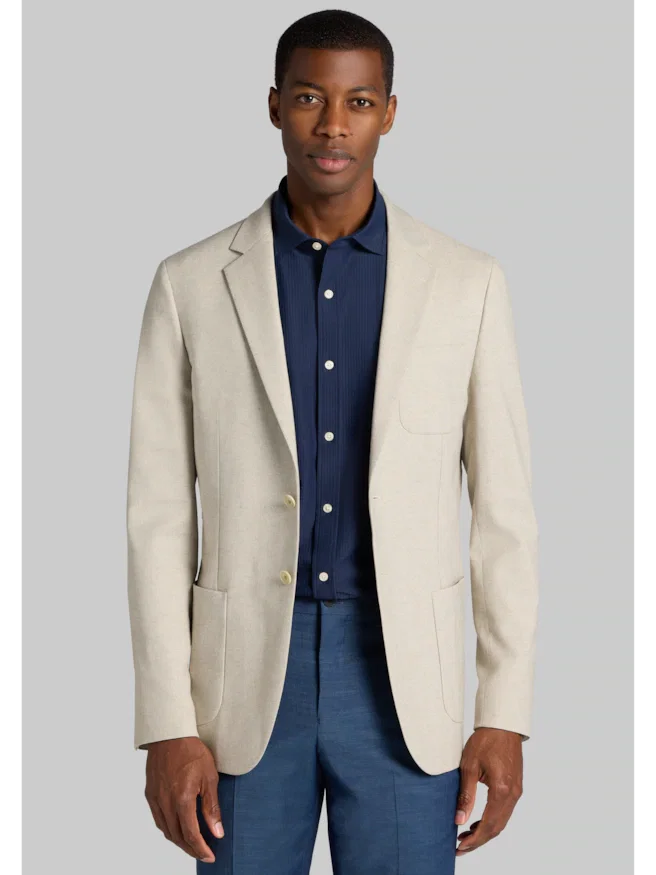 Jos. A. Bank Tailored Comfort Stretch Fit Linen Blend Herringbone Sportcoat