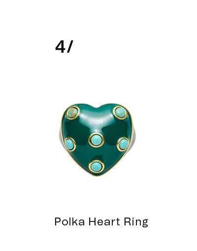 4/ Polka Heart Ring