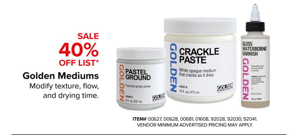 40% Off Golden Mediums
