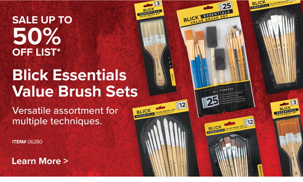 50% Off Blick Essentials Value Brush Sets