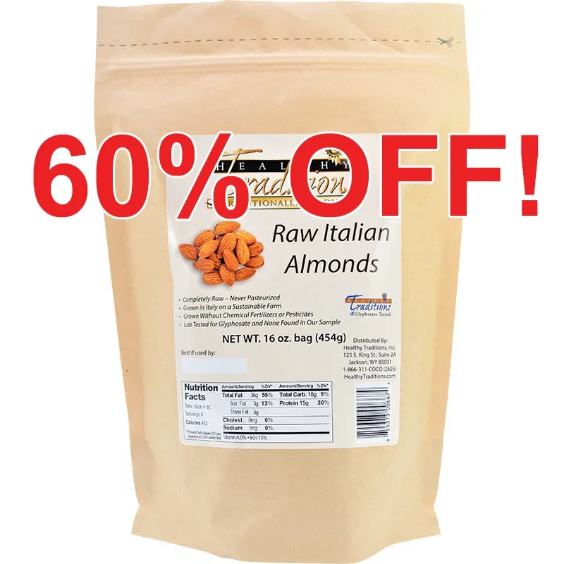 Image of Raw Italian Almonds - 16 oz. Bag
