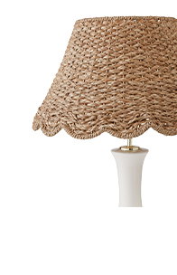 Scalloped Seagrass Lamp Shade