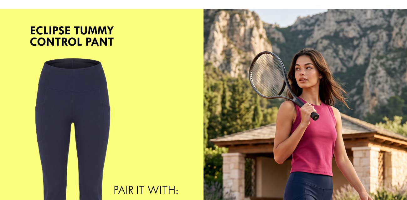 Eclipse Side Pocket Tummy Control Yoga Pant