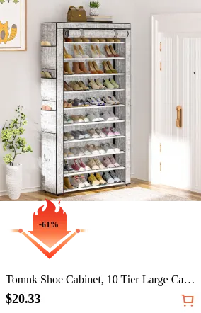 Tomnk Shoe Cabinet 10 Tier Large...