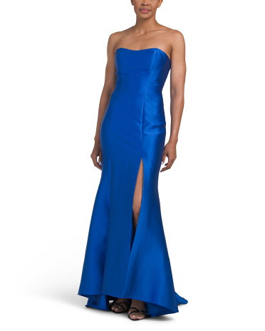 Strapless Mikado Gown For Women, Polyester