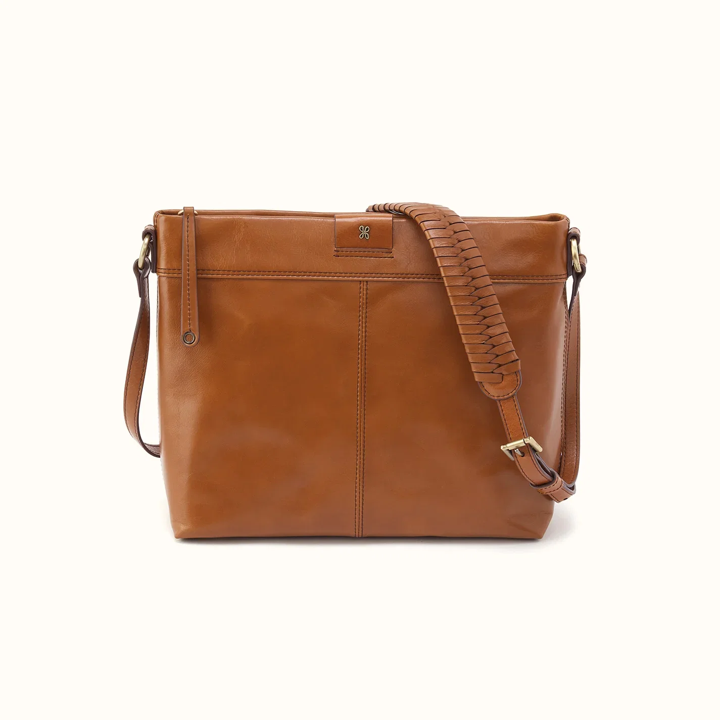 Image of Romy Medium Crossbody in Polished Leather - Truffle