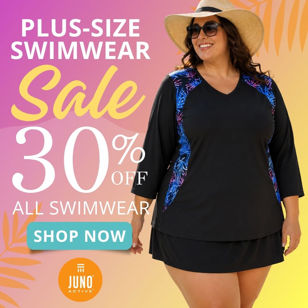 Plus-size swimwear sale — Enjoy 30% off All JunoActive plus size swimwear! Shop Now.