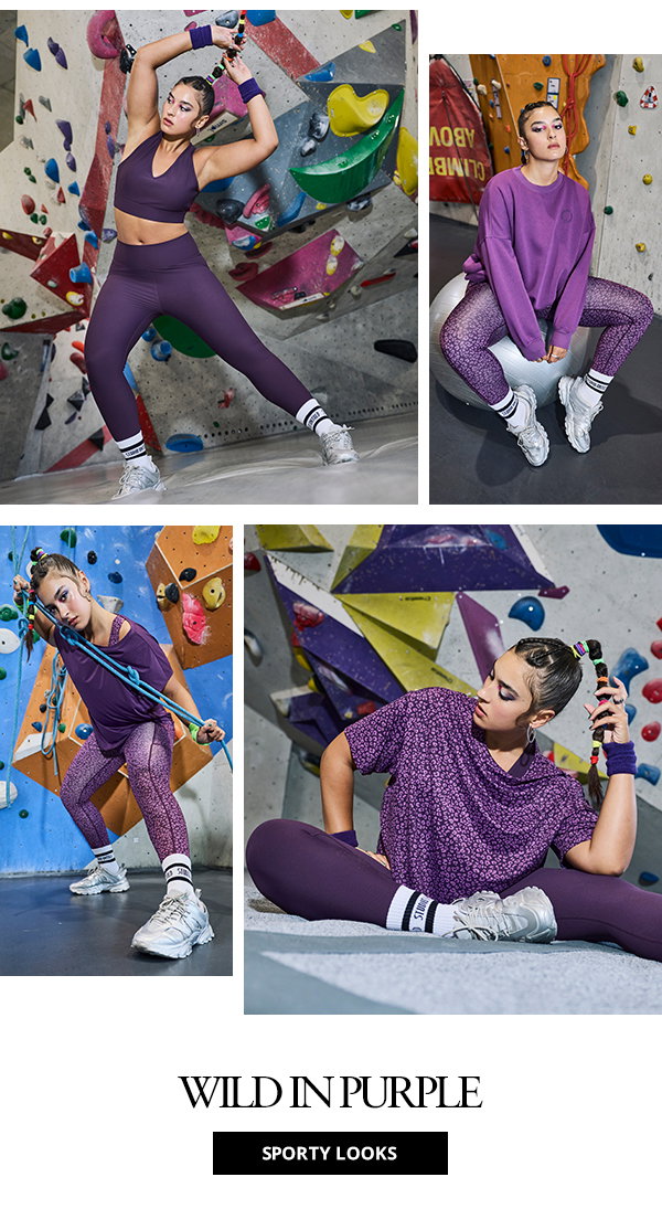 Wild in purple - sporty looks