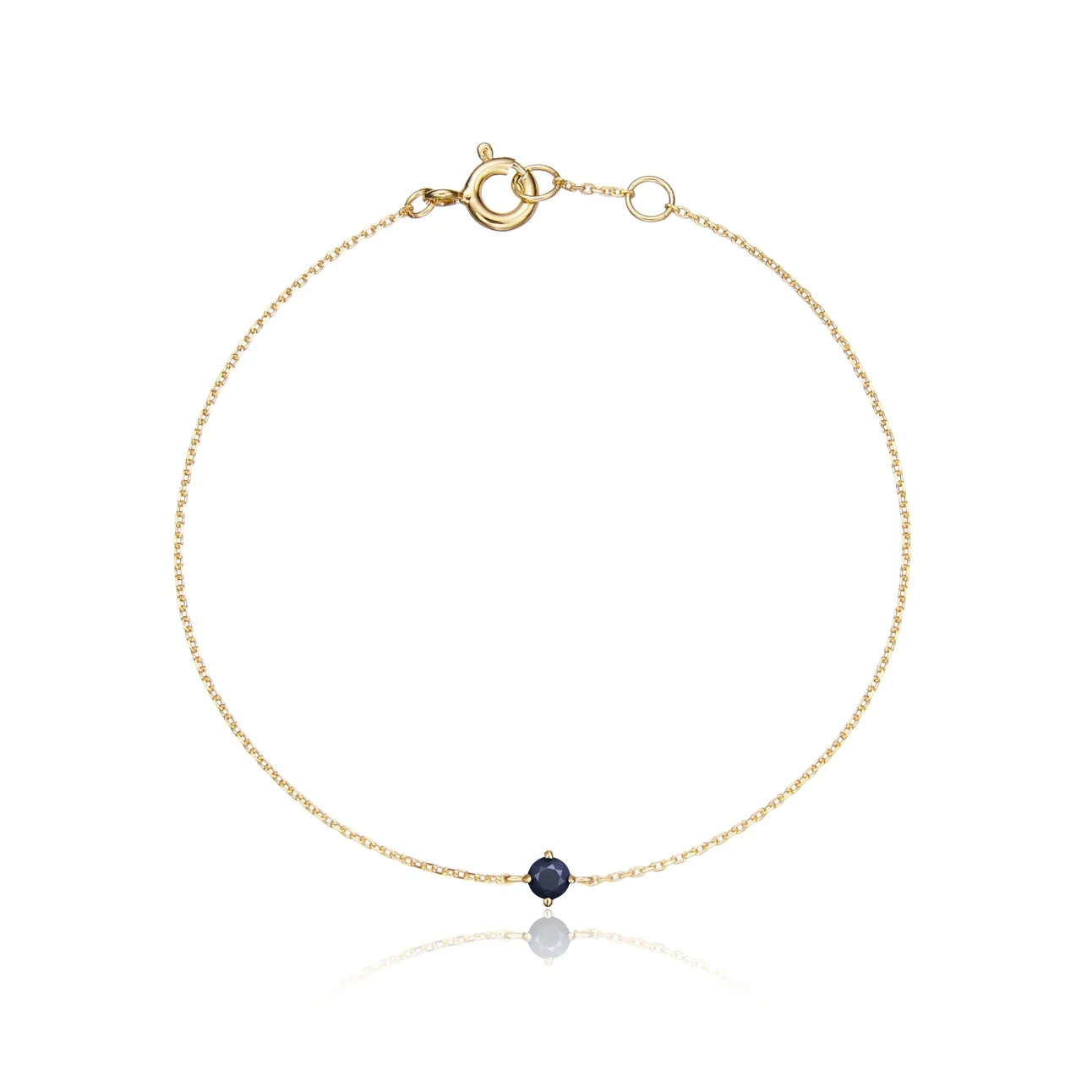 Image of Gold Small Birthstone Pendant Bracelet