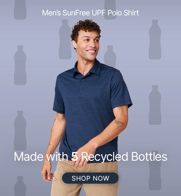 men's sunfree upf polo shirt