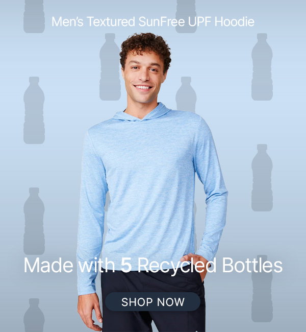 men's textured sunfree upf hoodie