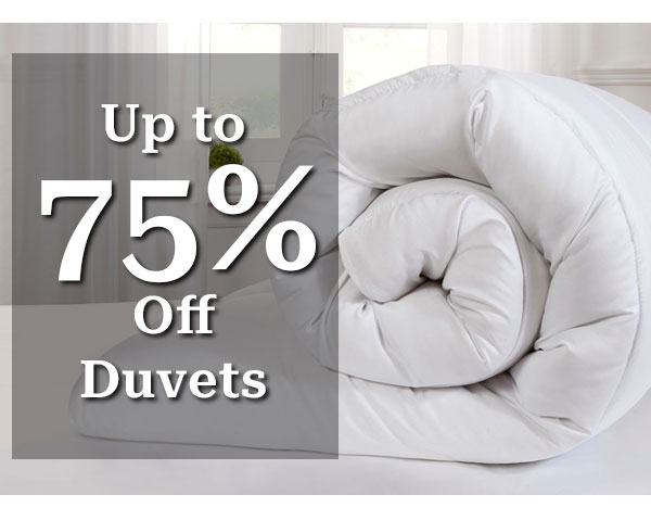 Up to 75% off Duvets