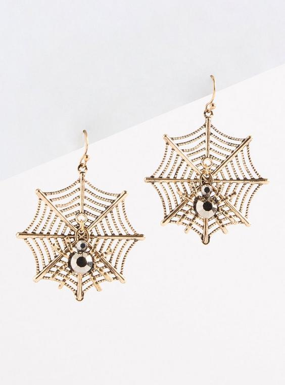 Spider Web Statement Earrings