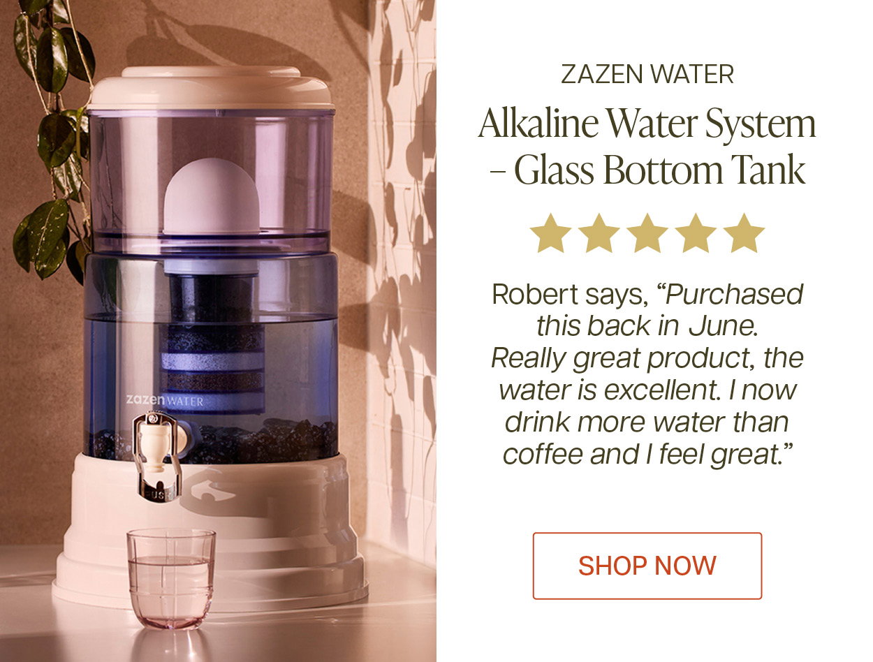 Shop Zazen Alkaline Water System - Glass Bottom Tank. “Really great product, the water is excellent.” Robert
