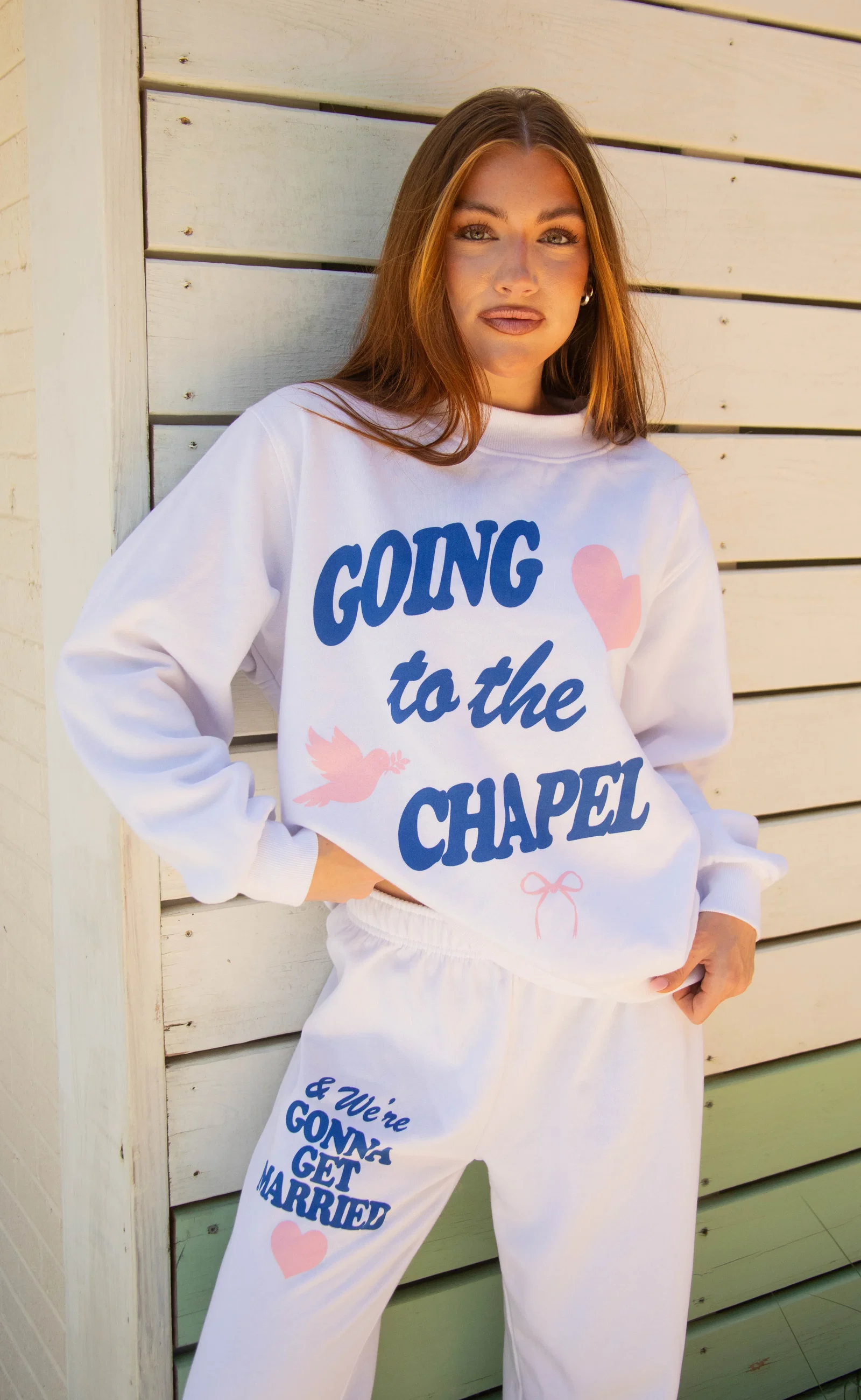Image of friday + saturday: going to the chapel mock neck